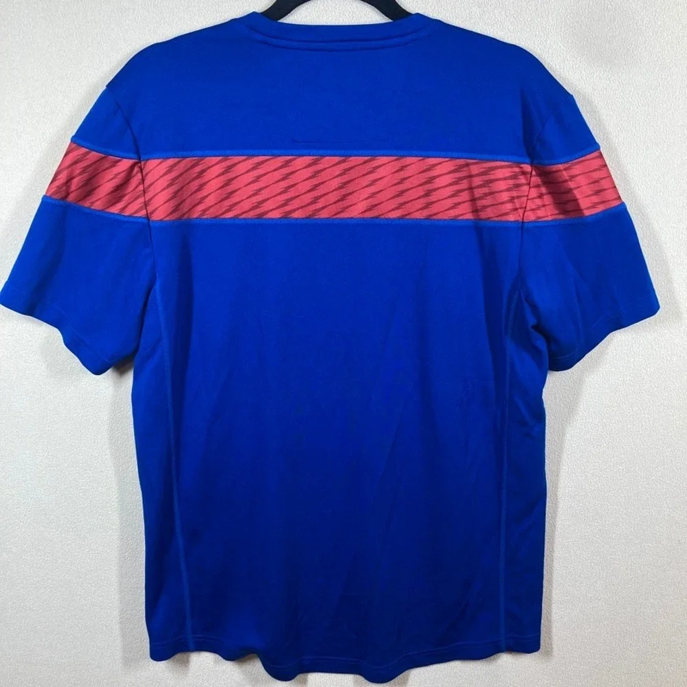 Adidas Kansas University Jayhawks Climalite T-Shirt Med Blue Crimson‎ Athleisure